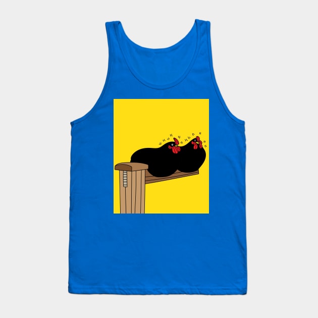 Crazy Chickens Funny Chicken Tank Top by flofin